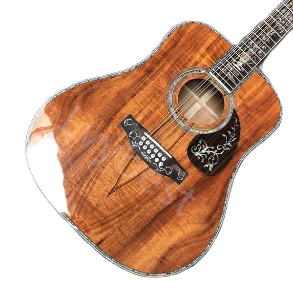 custom grand d body 45kaa solid koa wood with abalone inlay 12 strings acoustic guitar
custom grand d body 45kaa solid koa wood with abalone inlay 12 strings acoustic guitar