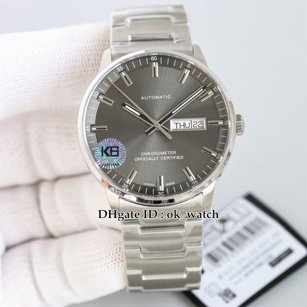 new commander 40mm eta 2836 automatic mens watch gray dial m021.431.11.061.00 sapphire double date fashion gents watches stainless steel bra, Slivery;brown
new commander 40mm eta 2836 automatic mens watch gray dial m021.431.11.061.00 sapphire double date fashion gents watches stainless steel bra, Slivery;brown