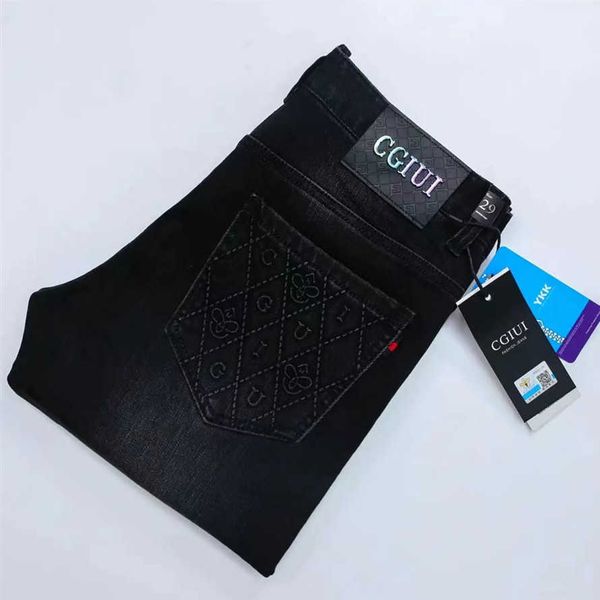 premium jeans cgiui men's slim fit elastic light luxury european jacquard casual feet pants live broadcast, Blue
premium jeans cgiui men's slim fit elastic light luxury european jacquard casual feet pants live broadcast, Blue