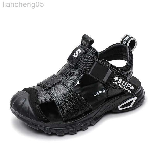 sandals children sandals geniune leather soft bottom toe protection sandals boy's summer non-slip beach sandals w0327, Black;red
sandals children sandals geniune leather soft bottom toe protection sandals boy's summer non-slip beach sandals w0327, Black;red