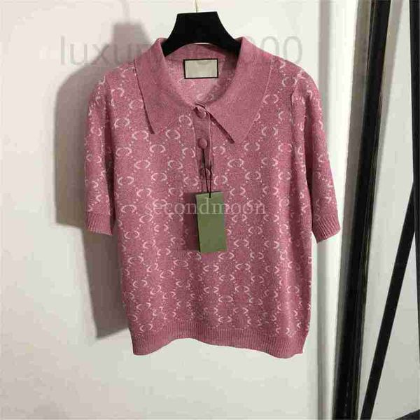 women's knits & tees designer women polo shirt letter jacquard knitwear short sleeve fashion pullover woman breathable knitwears ttfp, White
women's knits & tees designer women polo shirt letter jacquard knitwear short sleeve fashion pullover woman breathable knitwears ttfp, White