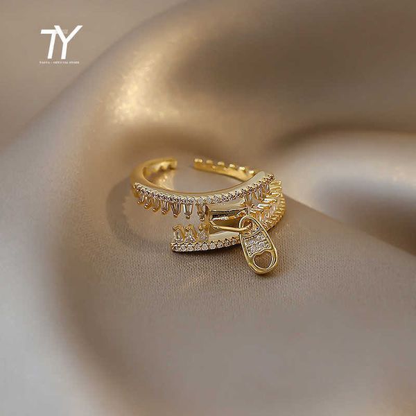 band rings design sense zipper shape zircon gold color opening rings neo goth girls fashion jewelry wedding set accessories for womans 2022, Silver
band rings design sense zipper shape zircon gold color opening rings neo goth girls fashion jewelry wedding set accessories for womans 2022, Silver