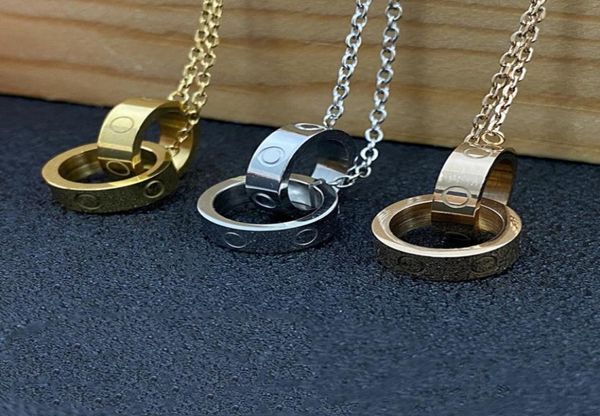 ca designer necklace luxury classic double fashion ring necklace man women titanium steel diamond couple pendant wedding party val2719174, Silver
ca designer necklace luxury classic double fashion ring necklace man women titanium steel diamond couple pendant wedding party val2719174, Silver