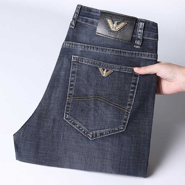 jeans busin straight men's elastic loose thin casual middle-aged high waist brand pants, Blue
jeans busin straight men's elastic loose thin casual middle-aged high waist brand pants, Blue