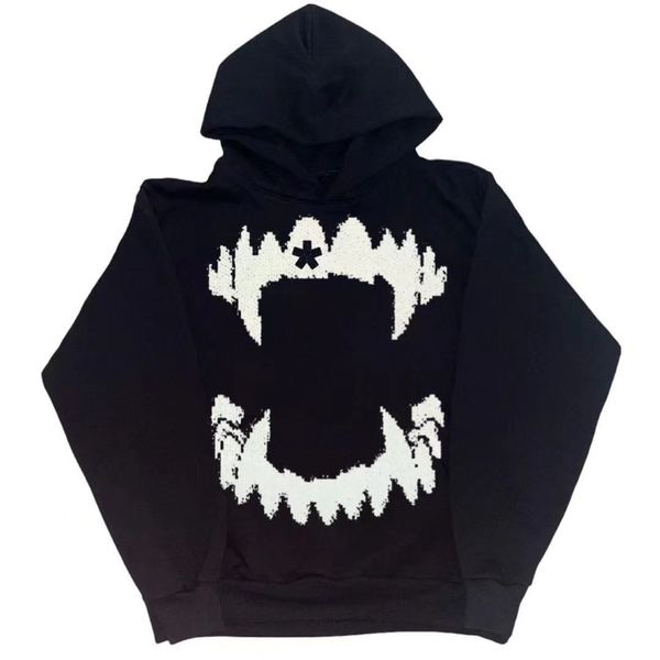 women's hoodies sweatshirts retro teeth print hoodie women high street hip hop harajuku y2k casual fashion oversized sweatshirt 230327, Black
women's hoodies sweatshirts retro teeth print hoodie women high street hip hop harajuku y2k casual fashion oversized sweatshirt 230327, Black