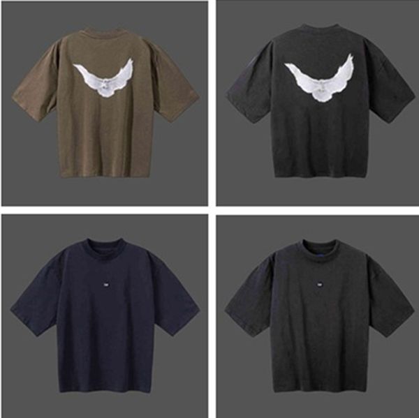 designer kanyes classic wests t shirt three party joint peace dove printed washing water short sleeves high street mens and womens yzys tees, White;black
designer kanyes classic wests t shirt three party joint peace dove printed washing water short sleeves high street mens and womens yzys tees, White;black