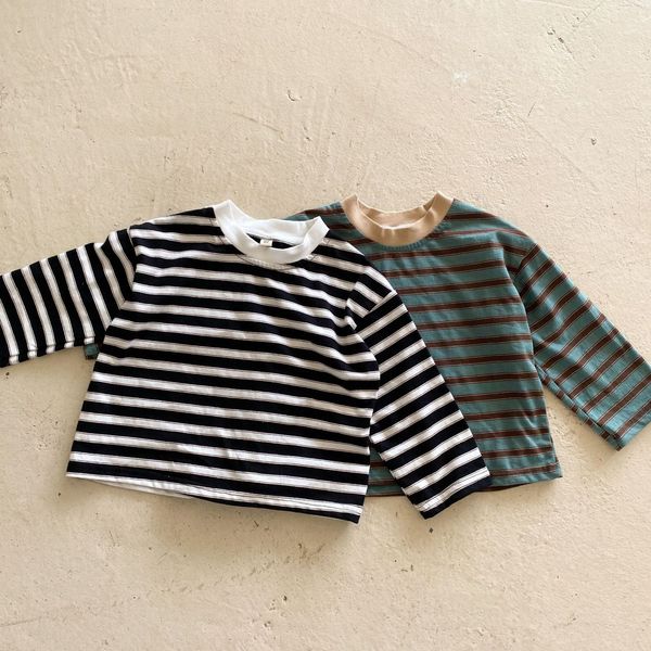 t-shirts autumn children boy full cotton bottoming shirt girl baby striped long sleeves t-shirt kid casual loose infant outfits 230327, Blue
t-shirts autumn children boy full cotton bottoming shirt girl baby striped long sleeves t-shirt kid casual loose infant outfits 230327, Blue