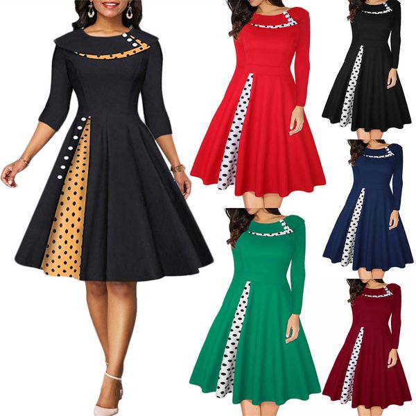 dot 80322-mx23 vintage print o neck flare large hemline women dresses sehe fashion clothing ladies, Black;gray
dot 80322-mx23 vintage print o neck flare large hemline women dresses sehe fashion clothing ladies, Black;gray