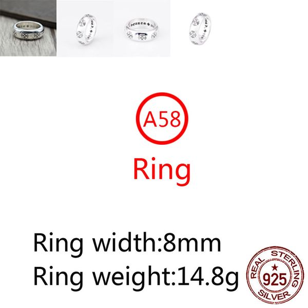 a58 s925 sterling silver ring fashion retro personality round cross flower letter net red versatile punk style jewelry gift for lovers
a58 s925 sterling silver ring fashion retro personality round cross flower letter net red versatile punk style jewelry gift for lovers