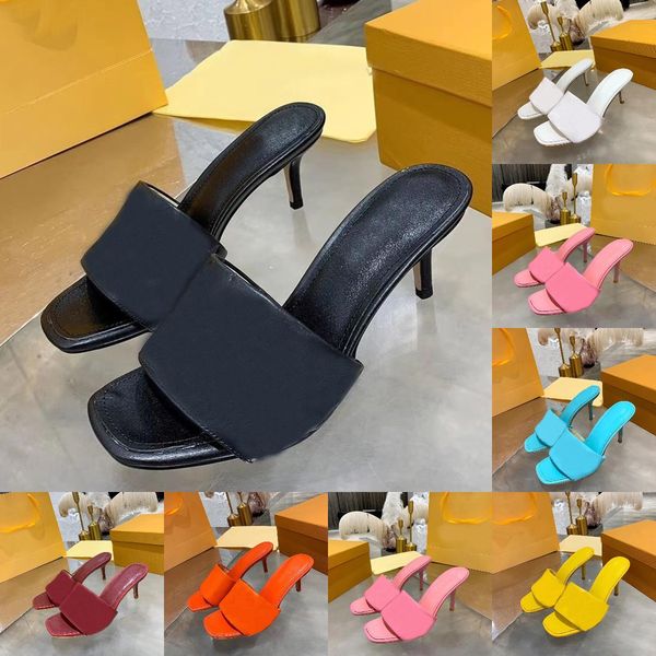 women slipper 22ss revival mules sandals high heels summer emed leather slides shoes black pink orange blue waterfront white out sole
women slipper 22ss revival mules sandals high heels summer emed leather slides shoes black pink orange blue waterfront white out sole