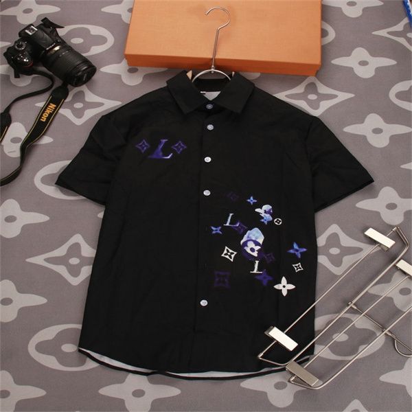 t shirt 2023 new short sleeved shirt summer fashion brand loose casual couple flower shirt, White;black
t shirt 2023 new short sleeved shirt summer fashion brand loose casual couple flower shirt, White;black