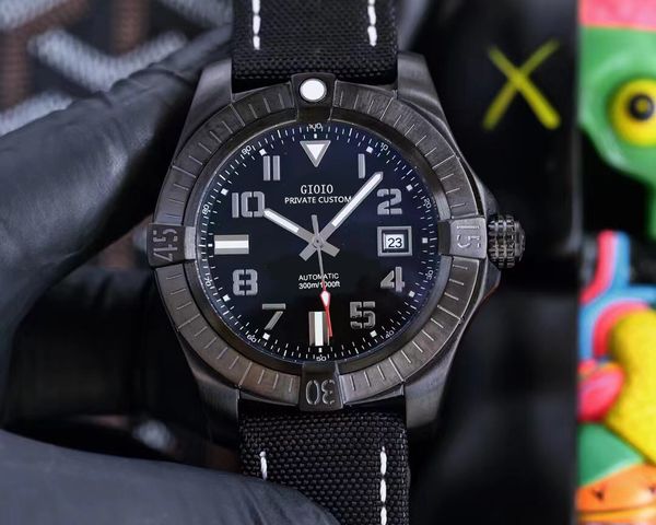0 0 43mm mens automatic mechanical watch blue black silver yellow rubber leather stainless steel luminous, Slivery;brown
0 0 43mm mens automatic mechanical watch blue black silver yellow rubber leather stainless steel luminous, Slivery;brown