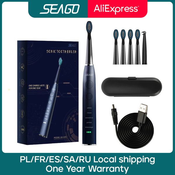 toothbrush seago electric sonic toothbrush sg-575 usb charge rechargeable waterproof electronic tooth brushes replacement heads gift 230327
toothbrush seago electric sonic toothbrush sg-575 usb charge rechargeable waterproof electronic tooth brushes replacement heads gift 230327