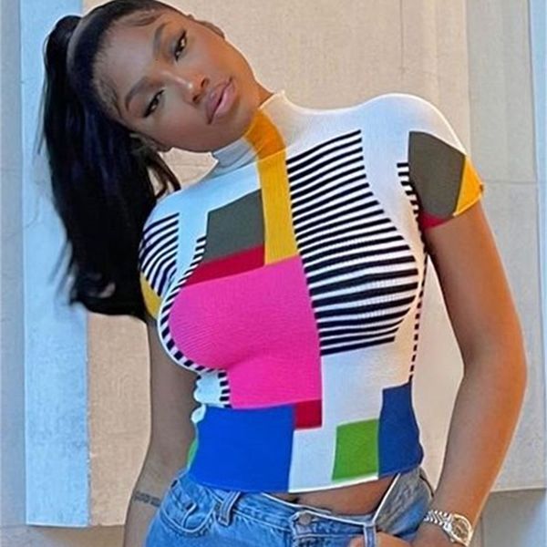 women's tanks camis nibber ladies patchwork printed half turtleneck short sleeves female outgoing all-match clothing summer 230325, White
women's tanks camis nibber ladies patchwork printed half turtleneck short sleeves female outgoing all-match clothing summer 230325, White