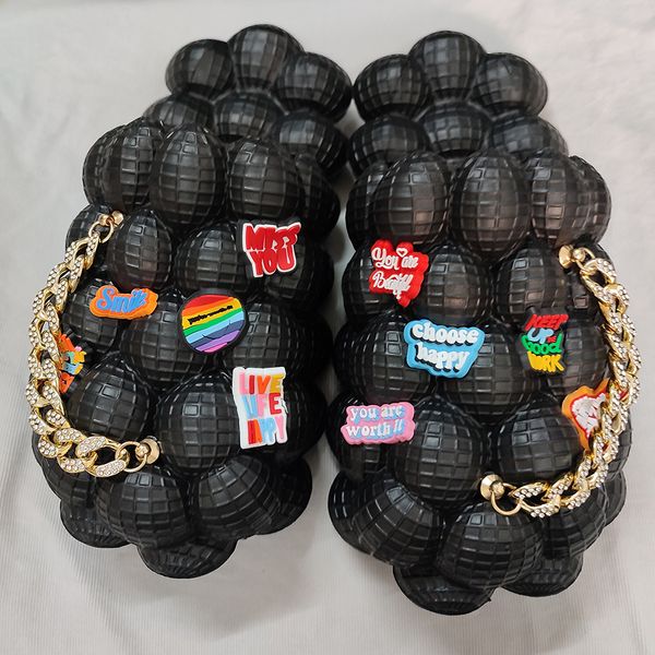 slippers bubble slides with charms for women fashion chain inspirational quotes bubble sandals house slippers platform shoes for men 230327, Black
slippers bubble slides with charms for women fashion chain inspirational quotes bubble sandals house slippers platform shoes for men 230327, Black