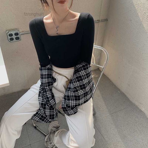women's t-shirt early autumn spicy girls square neck short 2022 new slim fit underlay long sleeve women 2 6gsp, White
women's t-shirt early autumn spicy girls square neck short 2022 new slim fit underlay long sleeve women 2 6gsp, White