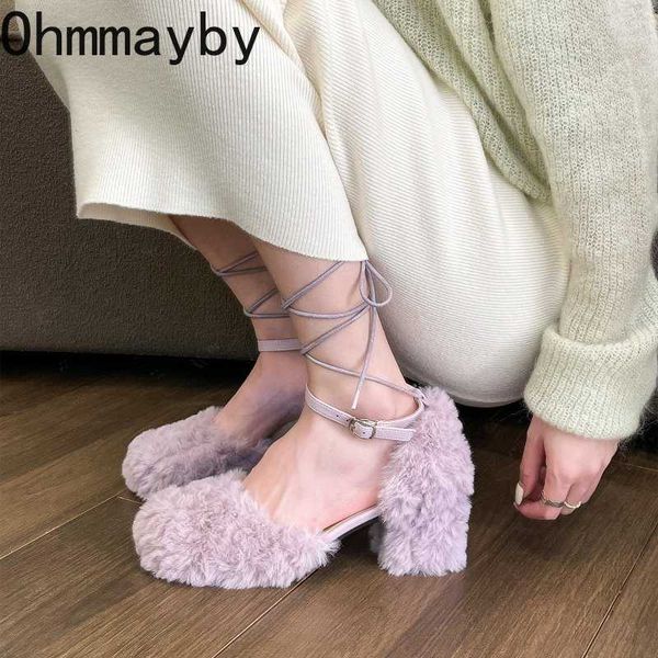 2023 new summer cross strap women sandal fashion fur lace up women's pumps party office thick heel lady sandalias 230327, Black
2023 new summer cross strap women sandal fashion fur lace up women's pumps party office thick heel lady sandalias 230327, Black