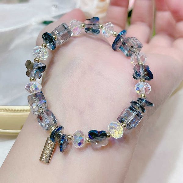 charm bracelets necklaces dancing ~ cut crystal bracelet girls' advanced feeling super flash light luxury small exquisite butterfly bra, Golden;silver
charm bracelets necklaces dancing ~ cut crystal bracelet girls' advanced feeling super flash light luxury small exquisite butterfly bra, Golden;silver