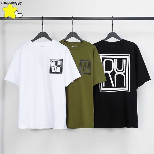 t-shirts line square black white green rhude oversized sleeve, White;black