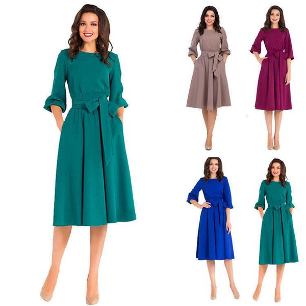 women casual elegant dress lantern sleeve with belt plus size dress long natural, Black;gray
women casual elegant dress lantern sleeve with belt plus size dress long natural, Black;gray