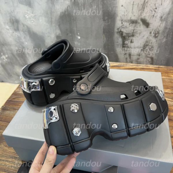 balencigas balencaigaity womens hardcroc sandals designer croc rubber slippers slip on platform slides tone fashion waterproof hft, Black
balencigas balencaigaity womens hardcroc sandals designer croc rubber slippers slip on platform slides tone fashion waterproof hft, Black