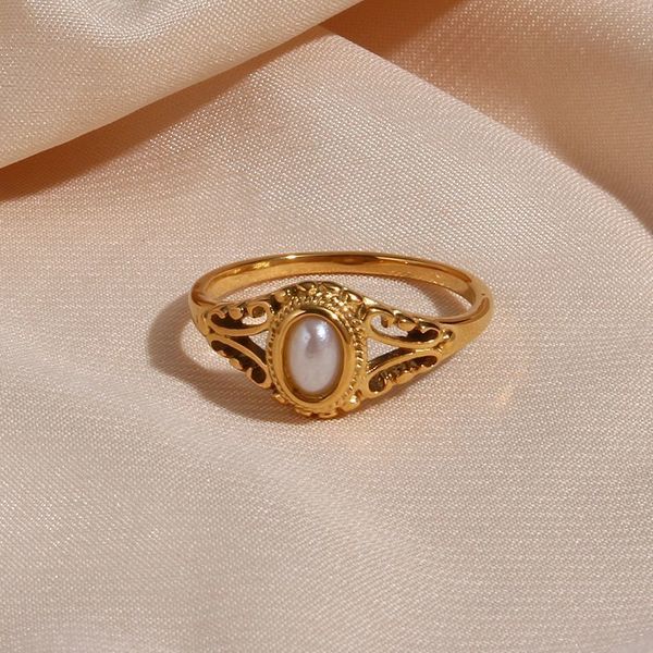 cluster rings thin 18k gold plated hollow texture natural freshwater pearl rings for women stainless steel tarnish gold ring 230325, Golden;silver
cluster rings thin 18k gold plated hollow texture natural freshwater pearl rings for women stainless steel tarnish gold ring 230325, Golden;silver