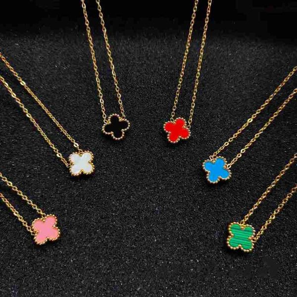 strands, strings designer fashion jewelry stainless steel necklace clover double sided shell collar chain qw4k, Black
strands, strings designer fashion jewelry stainless steel necklace clover double sided shell collar chain qw4k, Black