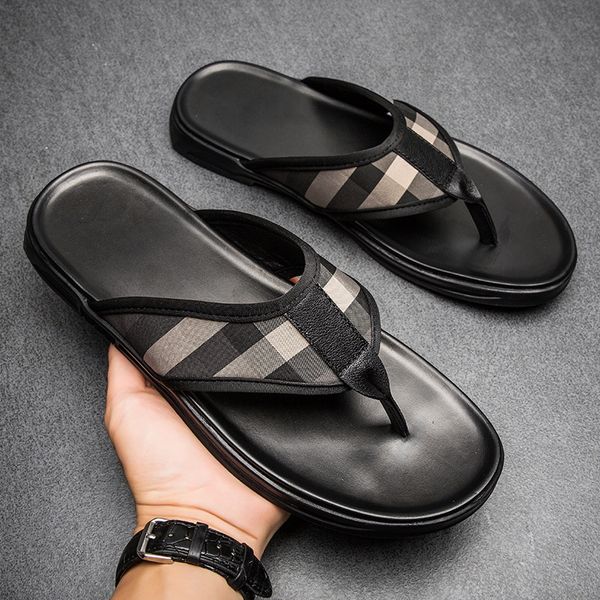 luxury brand summer men slippers genuine leather non-slip sandals lightweight beach sandals casual flip flops, Black
luxury brand summer men slippers genuine leather non-slip sandals lightweight beach sandals casual flip flops, Black