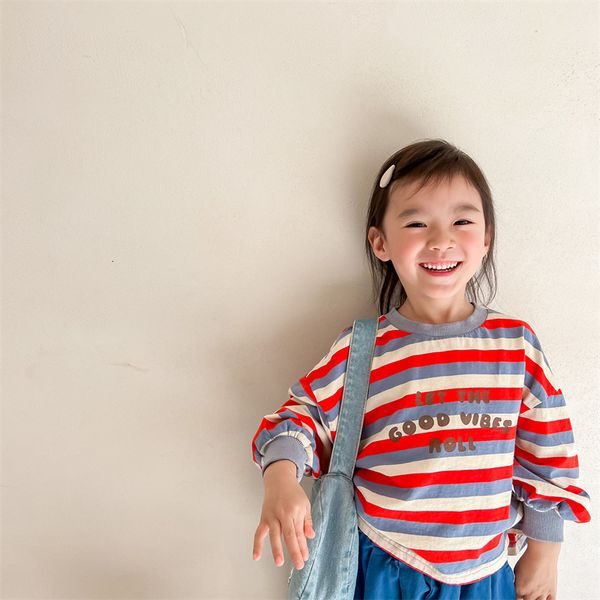 t-shirts spring colorful striped t shirts children letters printed long sleeve 230327, Blue
t-shirts spring colorful striped t shirts children letters printed long sleeve 230327, Blue