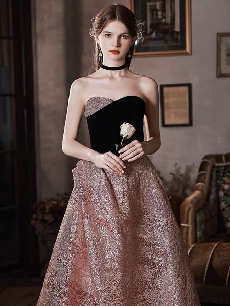 sweetheart prom dress dusty pink strapless sweetheart a-line floor-length sequins velvet formal party celebrity evening gowns, Black
sweetheart prom dress dusty pink strapless sweetheart a-line floor-length sequins velvet formal party celebrity evening gowns, Black