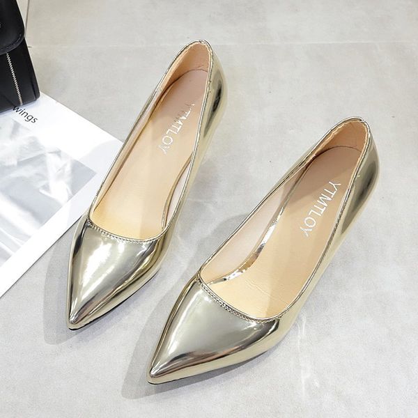 dress shoes ladies high-heeled shoes shiny heels patent leather metallic silver gold wedding pumps pointed heel shoes women 230327, Black
dress shoes ladies high-heeled shoes shiny heels patent leather metallic silver gold wedding pumps pointed heel shoes women 230327, Black