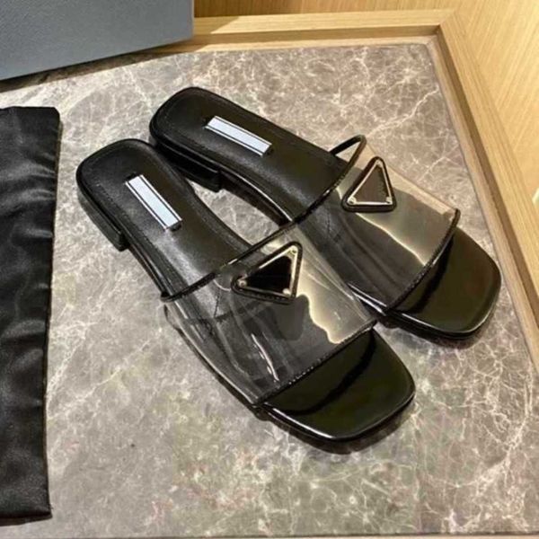 metallic clear square toe slippers triangle pra pvc mules women italy sandal flat slides 2023 summer shoes flats luxury designer slider flip, Black
metallic clear square toe slippers triangle pra pvc mules women italy sandal flat slides 2023 summer shoes flats luxury designer slider flip, Black