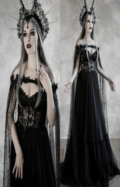 dark fairytale gothic black wedding dress with cupped corset bodice fantasy a line bridal gowns medieval vampire halloween wedding5538737, White
dark fairytale gothic black wedding dress with cupped corset bodice fantasy a line bridal gowns medieval vampire halloween wedding5538737, White