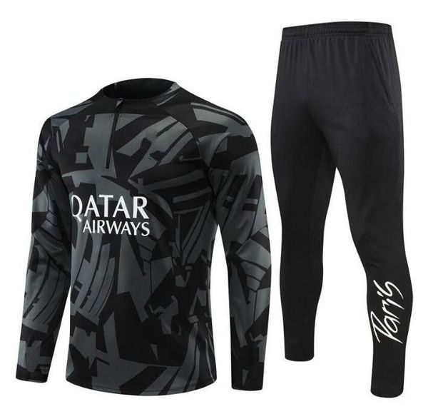 tracksuits paris training psgs chandal mbappe kit survetement foot tuta jacket retro futbol soccer football men and kids sths, Gray 
tracksuits paris training psgs chandal mbappe kit survetement foot tuta jacket retro futbol soccer football men and kids sths, Gray
