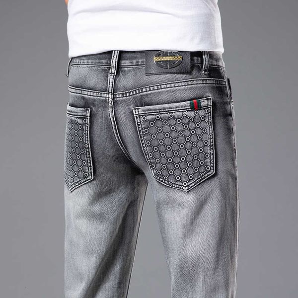 smoke big brand grey jeans men's spring/summer thin stretch slim fit pants european casual fashion, Blue
smoke big brand grey jeans men's spring/summer thin stretch slim fit pants european casual fashion, Blue