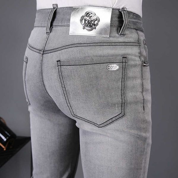 grade grey high jeans men's spring and summer slim legged pants european fashion brand versatile elastic straight, Blue
grade grey high jeans men's spring and summer slim legged pants european fashion brand versatile elastic straight, Blue