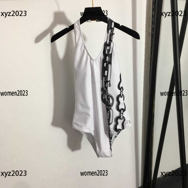 luxury women hanging neck style one piece chain printing swimwear lady designer bikini size s-xl gradient swimsuit new arrival, White;black
luxury women hanging neck style one piece chain printing swimwear lady designer bikini size s-xl gradient swimsuit new arrival, White;black