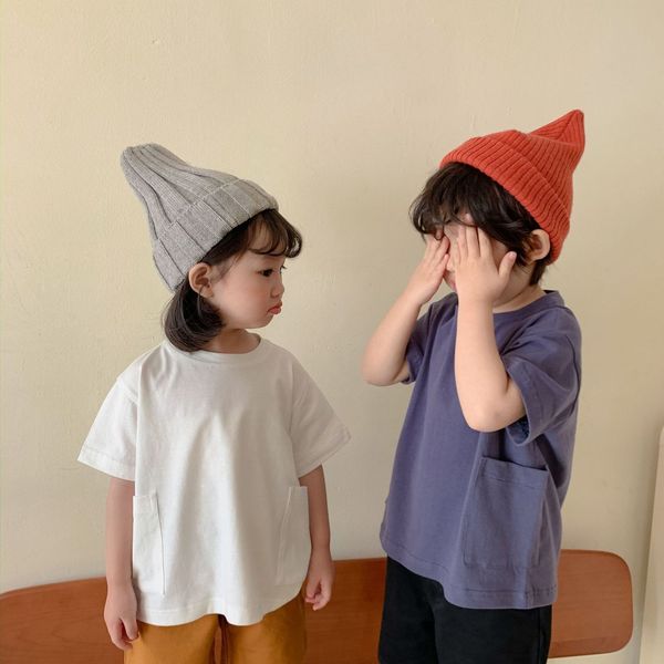 t-shirts boys and girls solid color short sleeve tees pockets decorate children cotton loose casual t shirt 230327, Blue
t-shirts boys and girls solid color short sleeve tees pockets decorate children cotton loose casual t shirt 230327, Blue