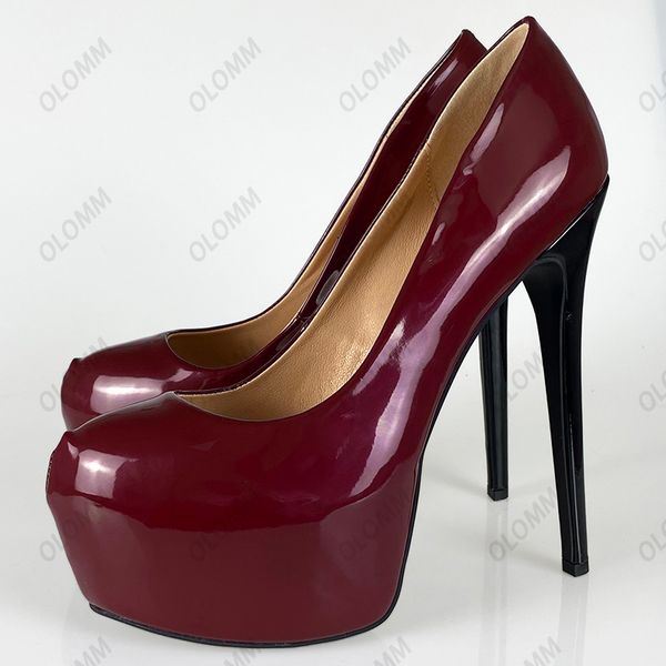 olomm handmade women platform pumps glossy stiletto heels pumps round toe gorgeous dark purple club wear shoes us size 5-20, Black
olomm handmade women platform pumps glossy stiletto heels pumps round toe gorgeous dark purple club wear shoes us size 5-20, Black
