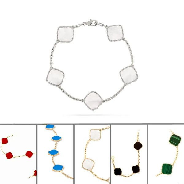 fashion classic leaf flower clover charm bracelets bangle chain 18k gold agate cleefs mother-of-pearl for women&girl wedding mother' da, Golden;silver
fashion classic leaf flower clover charm bracelets bangle chain 18k gold agate cleefs mother-of-pearl for women&girl wedding mother' da, Golden;silver