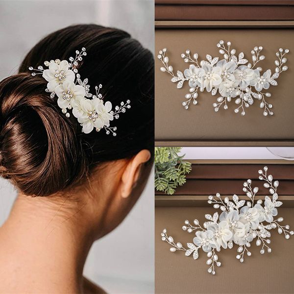 wedding hair jewelry flower pearl hair clip comb headband women wedding hair jewelry accessories for women bridal tiara headband clip gift 2, Slivery;golden
wedding hair jewelry flower pearl hair clip comb headband women wedding hair jewelry accessories for women bridal tiara headband clip gift 2, Slivery;golden