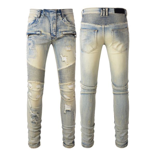 men's distressed ripped skinny jeans mens jeans slim motorcycle moto biker causal mens denim pants hip hop men jeans114, Blue
men's distressed ripped skinny jeans mens jeans slim motorcycle moto biker causal mens denim pants hip hop men jeans114, Blue
