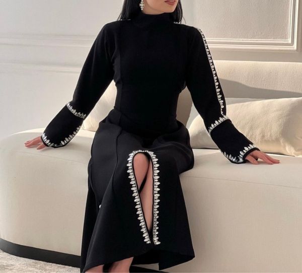 party dresses vintage black front slit prom dresses saudi arabia women evening dress high collar long sleeves formal party gowns 230325, White;black
party dresses vintage black front slit prom dresses saudi arabia women evening dress high collar long sleeves formal party gowns 230325, White;black
