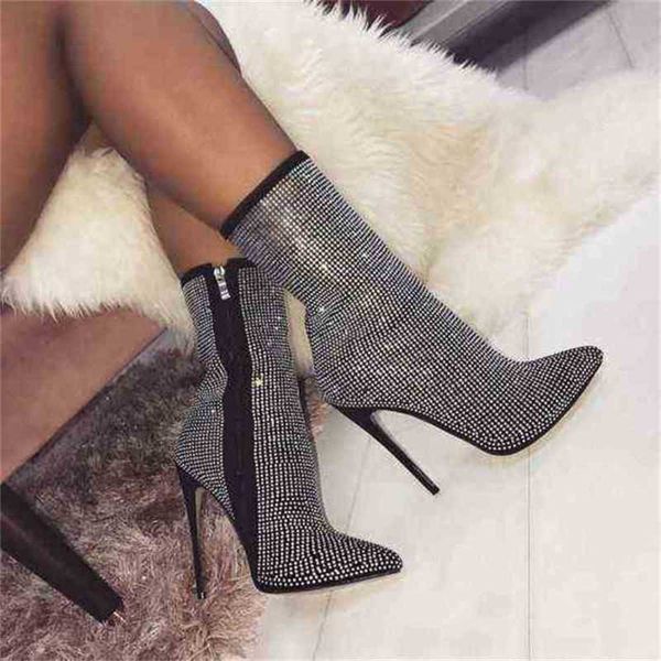 boots women ankle plus size 35-42 rhinestones high heels shoes woman zip punch shoe motorcycle for 220805, Black
boots women ankle plus size 35-42 rhinestones high heels shoes woman zip punch shoe motorcycle for 220805, Black