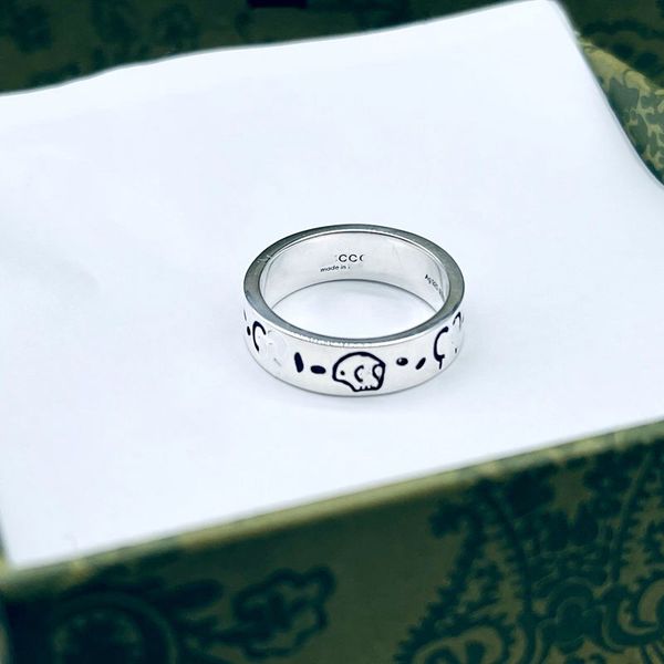 woman band rings designer fashion gouble g wedding ring luxury jewelry women men gift ggity 4548, Silver