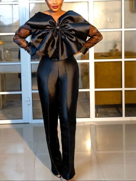 women's jumpsuits rompers black jumpsuit dressy for women party evening organza long sleeve big bow high waist outfits rompers fall 230, Black;white
women's jumpsuits rompers black jumpsuit dressy for women party evening organza long sleeve big bow high waist outfits rompers fall 230, Black;white