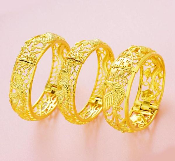 dragon phoenix bangle bracelet for women lady wedding party daily 18k yellow gold filled dubai fashion jewelry gift 14mm16mm20mm5108726, Black
dragon phoenix bangle bracelet for women lady wedding party daily 18k yellow gold filled dubai fashion jewelry gift 14mm16mm20mm5108726, Black
