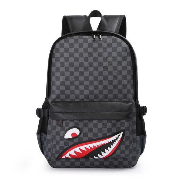 new casual men's backpack tidal cool shark travel backpack student schoolbag fashion checker computer bag portable 230327
new casual men's backpack tidal cool shark travel backpack student schoolbag fashion checker computer bag portable 230327