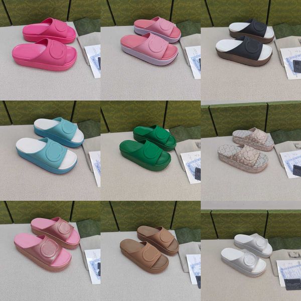 2023 designer slippers women miami rubber platform slides men's 50mm slipper slide sandal with interlocking double g pool beach size 35, Black
2023 designer slippers women miami rubber platform slides men's 50mm slipper slide sandal with interlocking double g pool beach size 35, Black