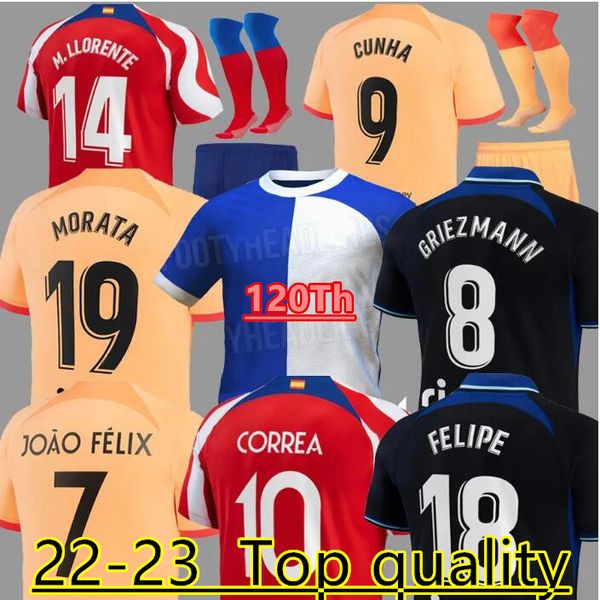 22 23 atletico madrids 120 th soccer jerseys morata griezmann 2021 2022 m.llorente correa koke camisetas de futbol lemar carrasco men kids k, Black;yellow
22 23 atletico madrids 120 th soccer jerseys morata griezmann 2021 2022 m.llorente correa koke camisetas de futbol lemar carrasco men kids k, Black;yellow
